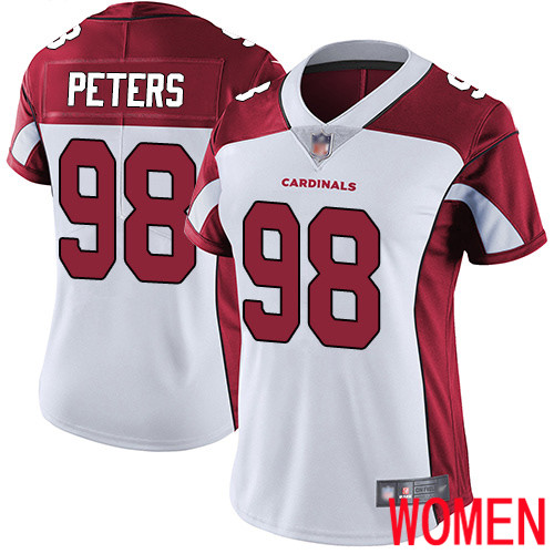 Arizona Cardinals Limited White Women Corey Peters Road Jersey NFL Football #98 Vapor Untouchable->women nfl jersey->Women Jersey